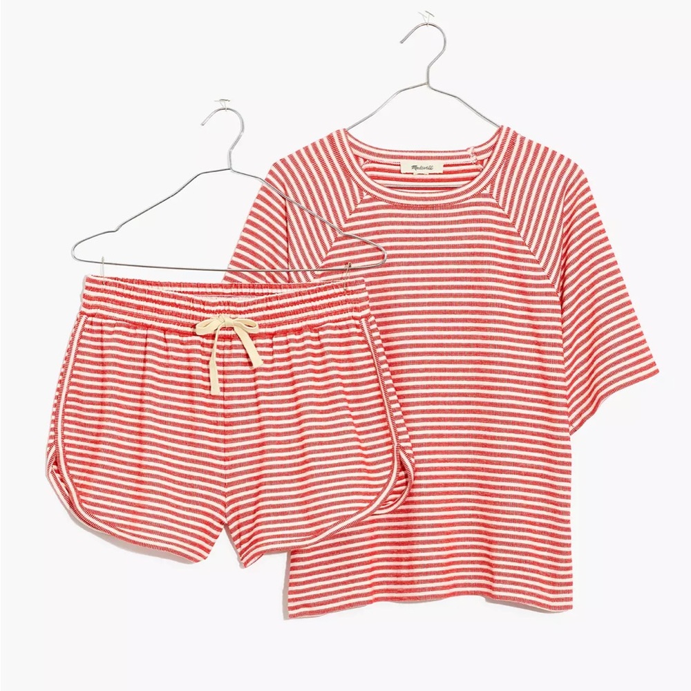 Madewell Striped Saunter Short-Sleeve Pajama Set - Picture 2 of 3